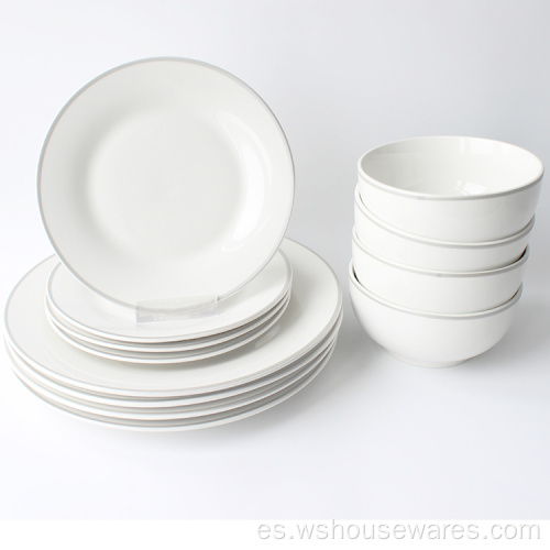 Platos de fideos de porcelana Platos de cerámica de platos de cerámica